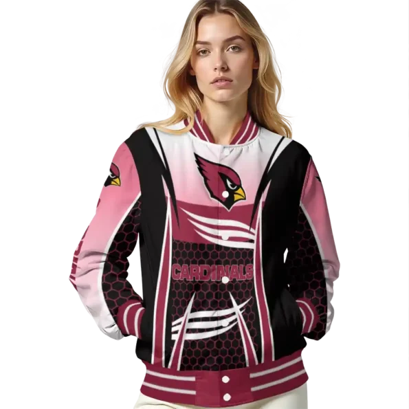 customized arizona cardinals mesh effect red black varsity jacket latest model.webp