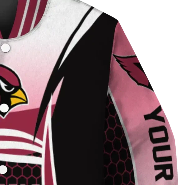 customized arizona cardinals mesh effect red black varsity jacket premium grade.webp