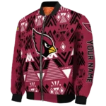 customized arizona cardinals pyramid shapes red bomber jacket best selling