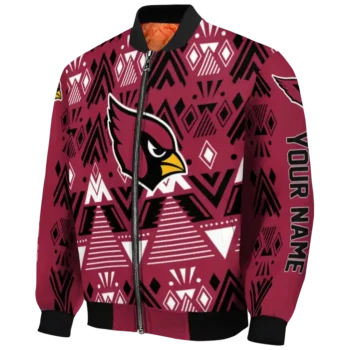 customized arizona cardinals pyramid shapes red bomber jacket best selling