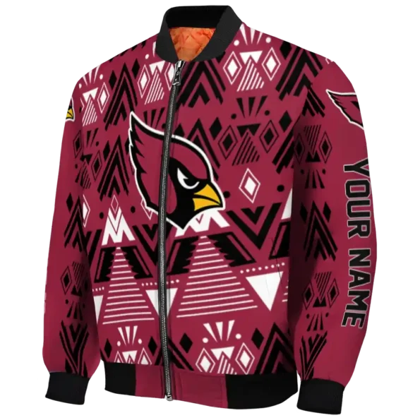 customized arizona cardinals pyramid shapes red bomber jacket best selling