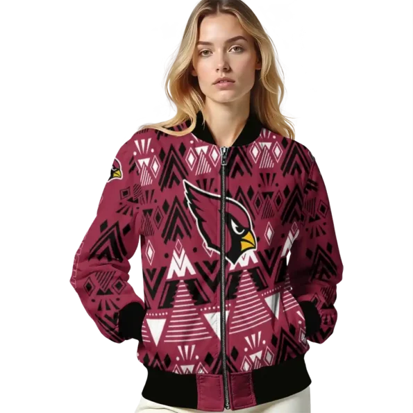 customized arizona cardinals pyramid shapes red bomber jacket latest model