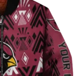 customized arizona cardinals pyramid shapes red bomber jacket best selling