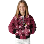customized arizona cardinals pyramid shapes red bomber jacket best selling