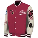 customized arizona cardinals razorback outline red nude varsity jacket best selling.webp