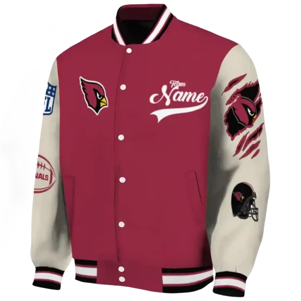 customized arizona cardinals razorback outline red nude varsity jacket best selling.webp