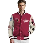 customized arizona cardinals razorback outline red nude varsity jacket best selling.webp