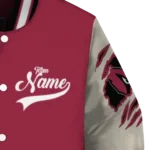 customized arizona cardinals razorback outline red nude varsity jacket best selling.webp