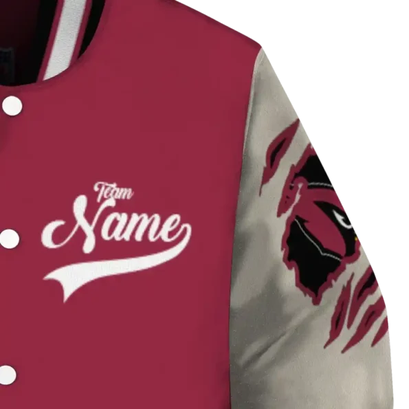 customized arizona cardinals razorback outline red nude varsity jacket premium grade.webp