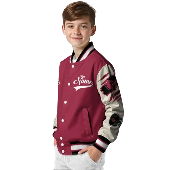 customized arizona cardinals razorback outline red nude varsity jacket trendy.webp