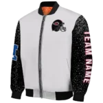customized arizona cardinals speckled arms red gray bomber jacket best selling