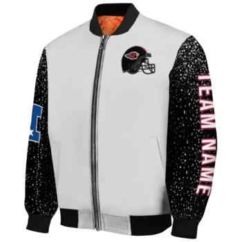 customized arizona cardinals speckled arms red gray bomber jacket best selling