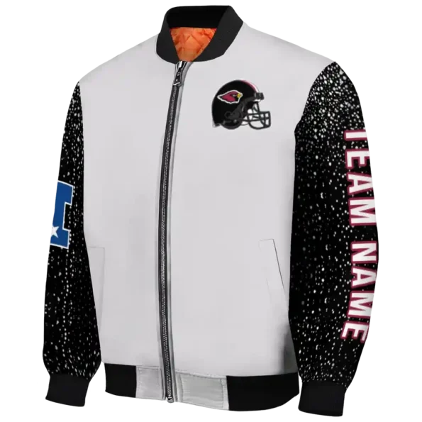 customized arizona cardinals speckled arms red gray bomber jacket best selling