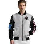 customized arizona cardinals speckled arms red gray bomber jacket best selling