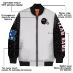 customized arizona cardinals speckled arms red gray bomber jacket best selling