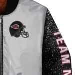 customized arizona cardinals speckled arms red gray bomber jacket best selling