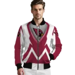 customized arizona cardinals v stripes red white bomber jacket best selling