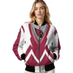 customized arizona cardinals v stripes red white bomber jacket best selling