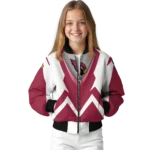 customized arizona cardinals v stripes red white bomber jacket best selling