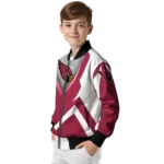 customized arizona cardinals v stripes red white bomber jacket best selling