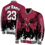 customized arizona cardinals winged blaze red white varsity jacket best selling.webp