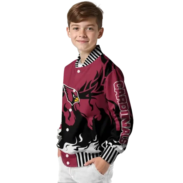 customized arizona cardinals winged blaze red white varsity jacket trendy.webp
