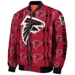 customized atlanta falcons bolt stripe red bomber jacket best selling