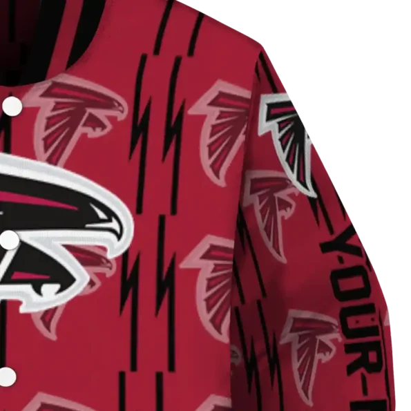 customized atlanta falcons bolt stripe red varsity jacket premium grade.webp