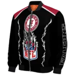customized atlanta falcons claw blood red black bomber jacket best selling