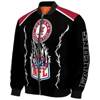 customized atlanta falcons claw blood red black bomber jacket best selling
