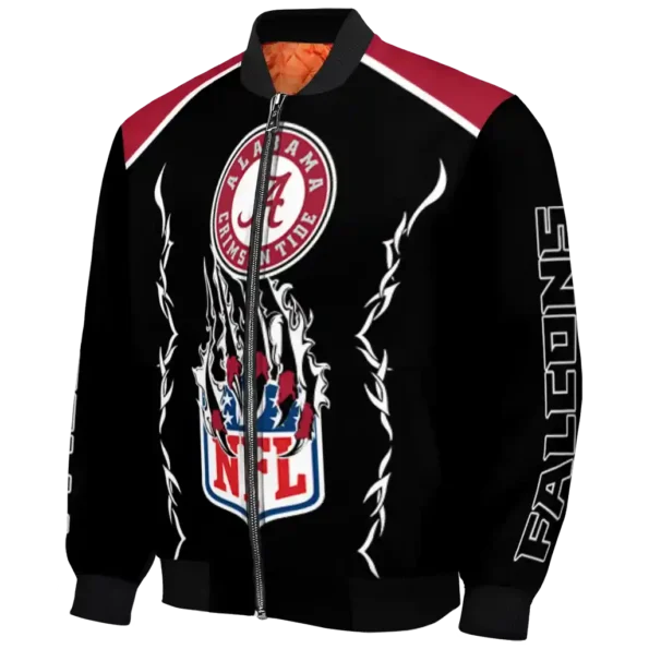 customized atlanta falcons claw blood red black bomber jacket best selling