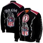 customized atlanta falcons claw blood red black bomber jacket best selling