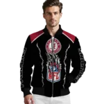 customized atlanta falcons claw blood red black bomber jacket best selling