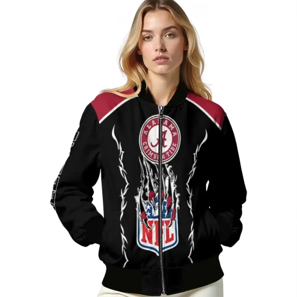 customized atlanta falcons claw blood red black bomber jacket latest model