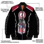 customized atlanta falcons claw blood red black bomber jacket best selling