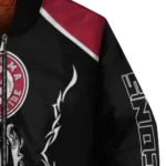 customized atlanta falcons claw blood red black bomber jacket best selling