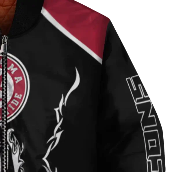 customized atlanta falcons claw blood red black bomber jacket premium grade