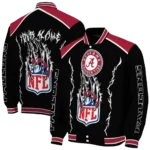 customized atlanta falcons claw blood red black varsity jacket best selling.webp