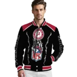 customized atlanta falcons claw blood red black varsity jacket best selling.webp