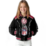customized atlanta falcons claw blood red black varsity jacket best selling.webp