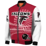 customized atlanta falcons ferris arena red white bomber jacket best selling