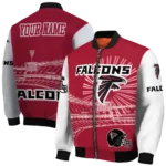 customized atlanta falcons ferris arena red white bomber jacket best selling