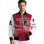 customized atlanta falcons ferris arena red white bomber jacket best selling