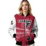 customized atlanta falcons ferris arena red white bomber jacket best selling