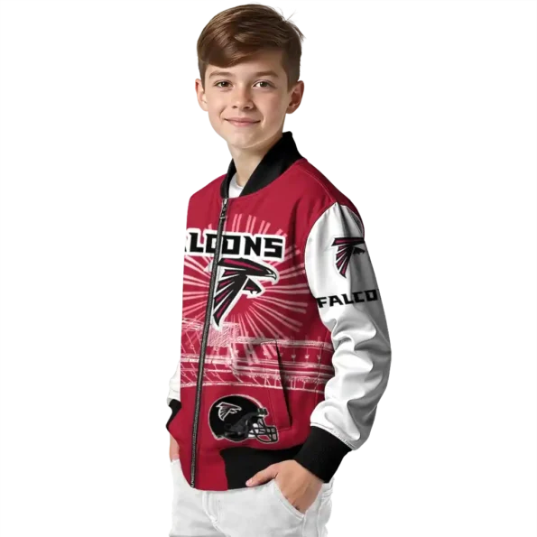 customized atlanta falcons ferris arena red white bomber jacket trendy