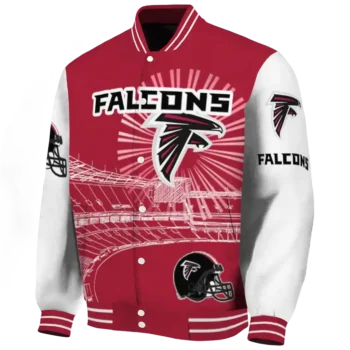 customized atlanta falcons ferris arena red white varsity jacket best selling.webp