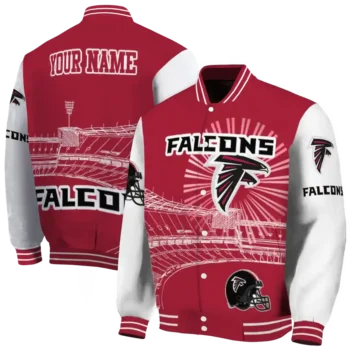customized atlanta falcons ferris arena red white varsity jacket fashion forward.webp