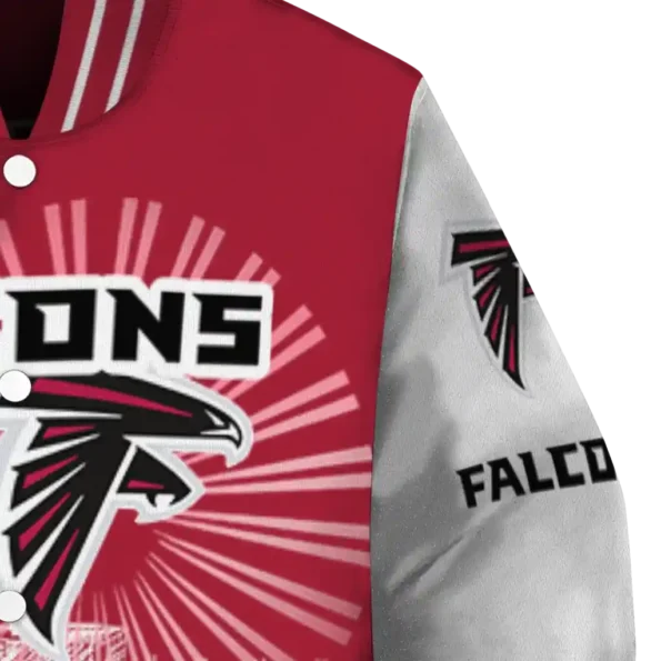 customized atlanta falcons ferris arena red white varsity jacket premium grade.webp