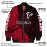 customized atlanta falcons hexagon mesh red black bomber jacket best selling