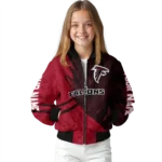 customized atlanta falcons hexagon mesh red black bomber jacket best selling